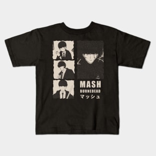 Mash Burnedead Gloomy Halftone Fanart Design Kids T-Shirt